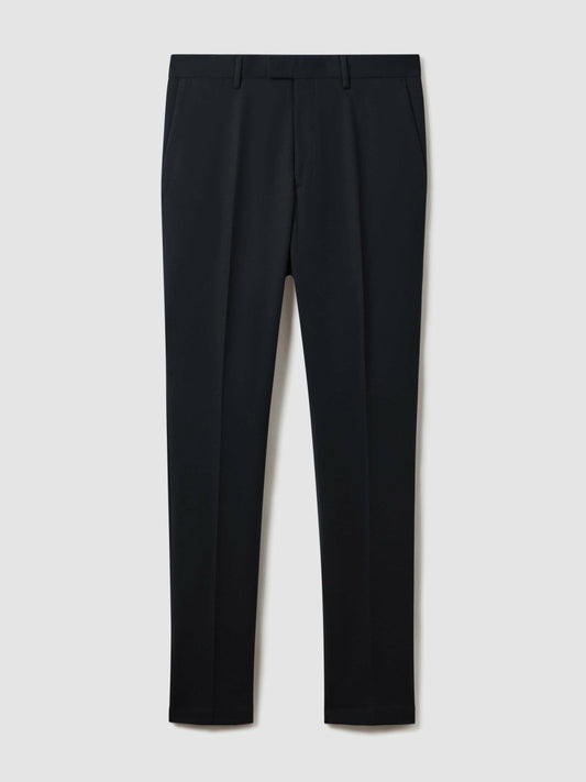 Slim Fit Cotton Blend Chinos Navy | Mens
