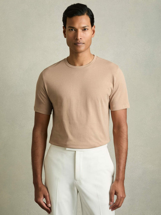 Cotton-Jersey Crew-Neck T-shirts 3 Pack Neutral | Mens