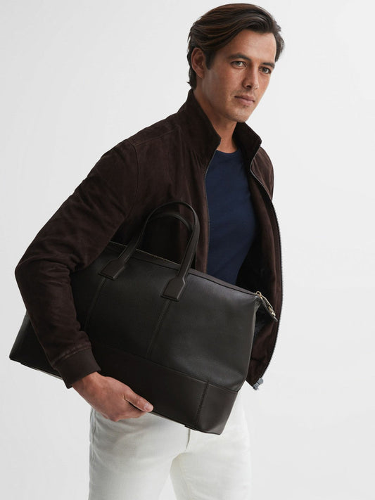 Leather Holdall Chocolate | Mens