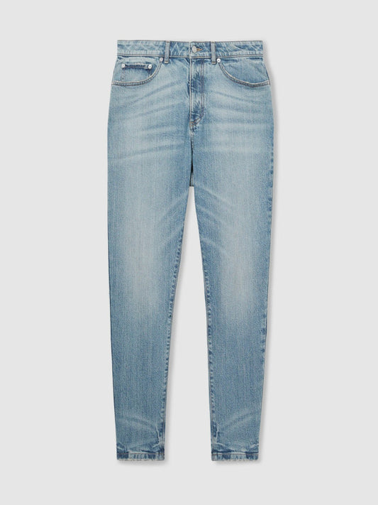 Relaxed-Fit Cropped Jeans Light Blue Wash | Mens
