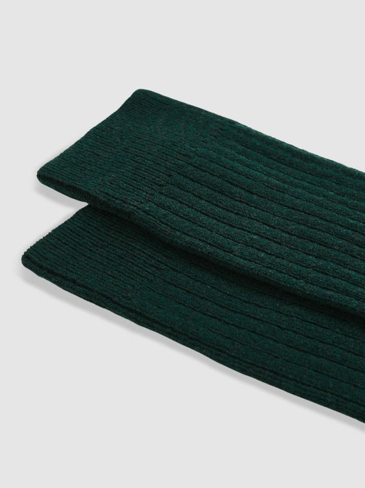 Ribbed Socks With Wool And Cashmere Forest Green | Mens
