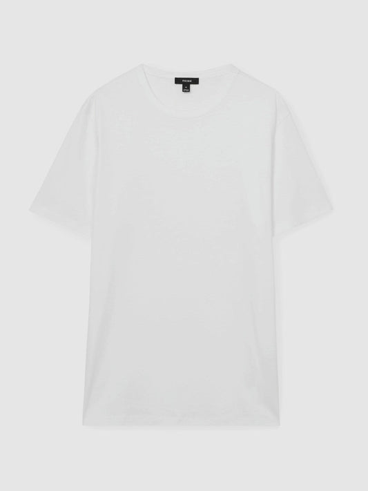 Mercerised-Cotton Crew-Neck T-Shirt White | Mens