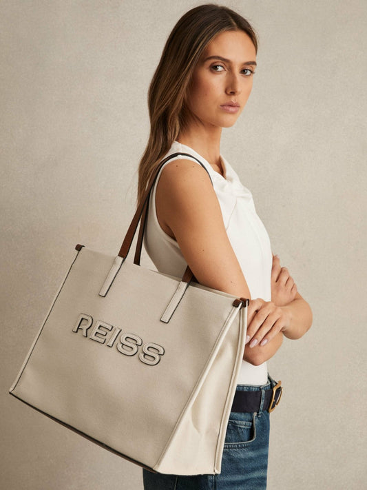Canvas Logo Tote Bag Natural | Womens