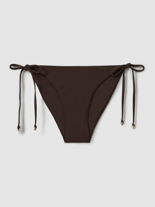 Side Tie Bikini Bottoms Chocolate | Womens