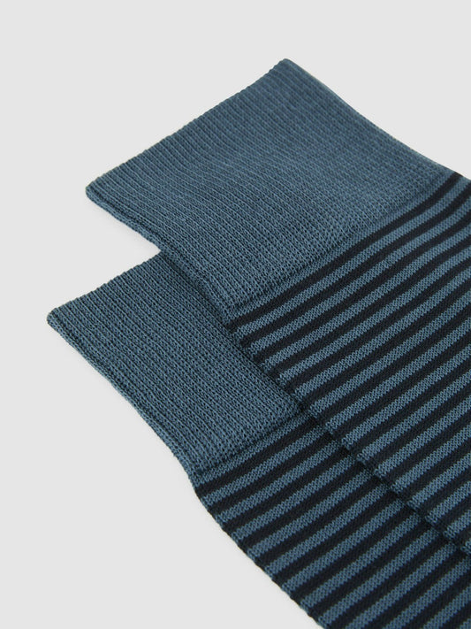 Striped Socks Airforce Blue/ Navy | Mens