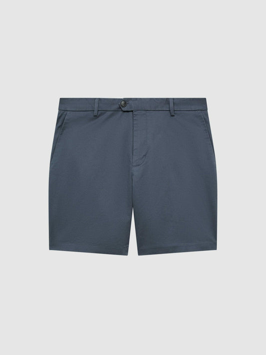 Short Length Casual Chino Shorts Airforce Blue | Mens