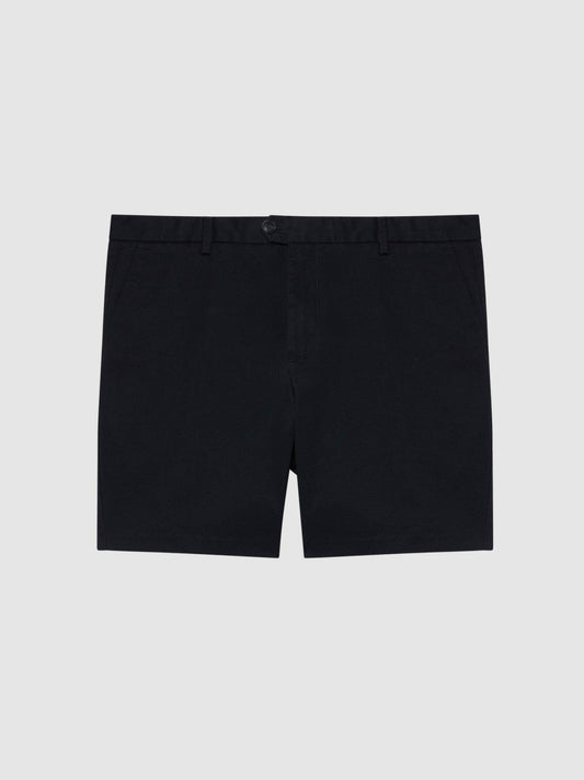 Short Length Casual Chino Shorts Navy | Mens