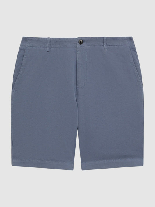 Cotton-Linen Blend Shorts Airforce Blue | Mens