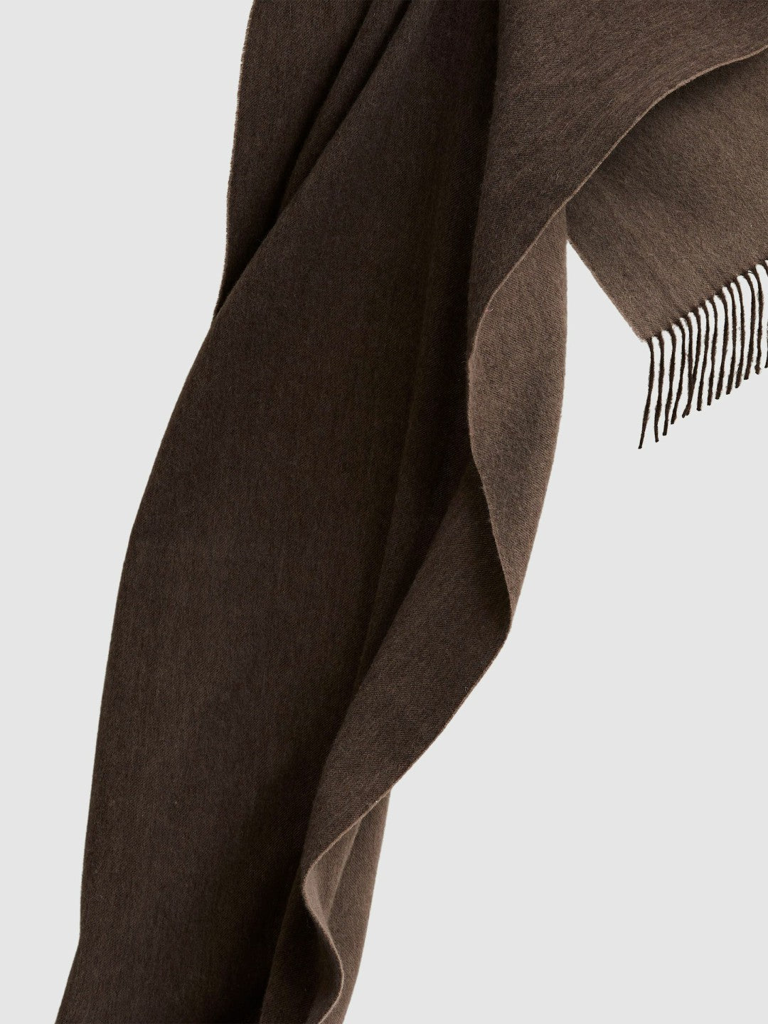 Wool-Cashmere Scarf Chocolate | Womens