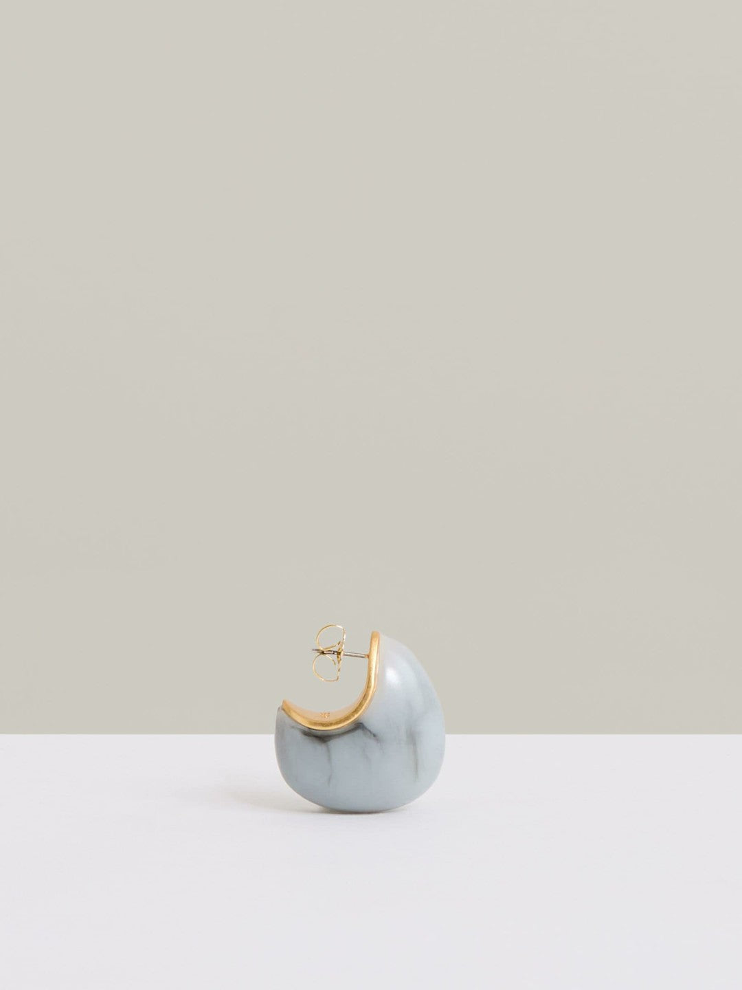 Curve Marble Scoop Earrings Gold Tone | Womens