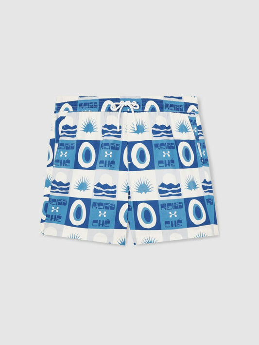 | Ché Sunset-Print Swim Shorts Blue Multi | Mens