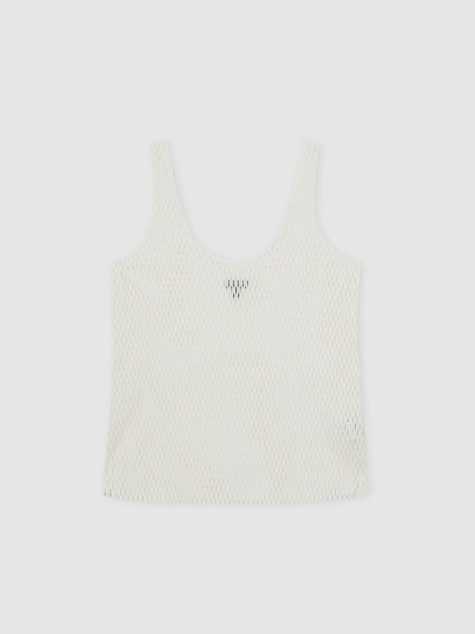 Atelier Laser-Cut Vest Top Cream | Womens