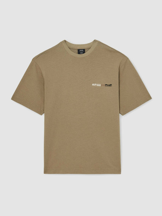 | Ché Cotton-Linen Sunset T-Shirt Sage Green | Mens