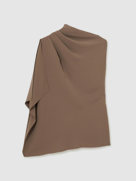 One-Shoulder Draped Top Mink | Womens