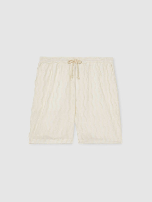 | Ché Fringed-Wave Shorts Off White | Mens
