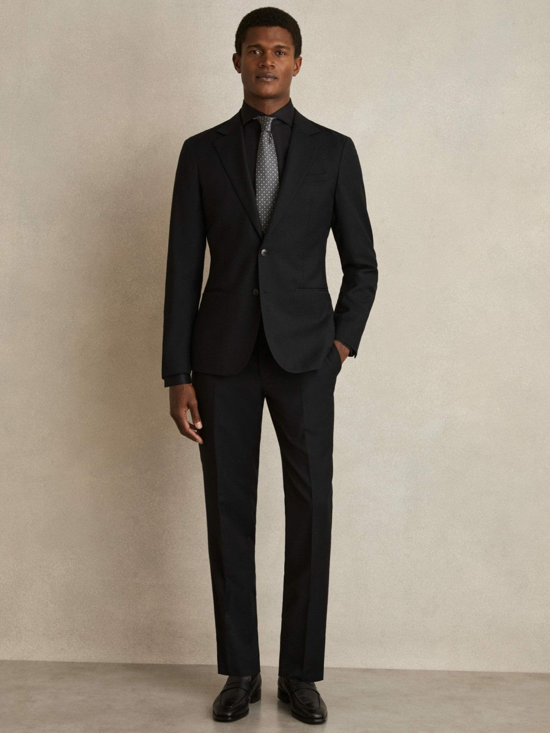 Slim Fit Slim-Fit Cotton Double-Cuff Shirt Black | Mens