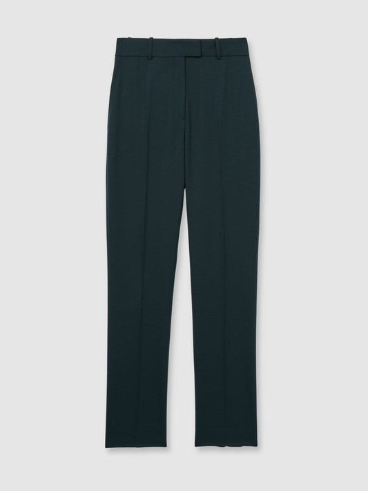 Petite Wool-Blend Slim-Fit Suit Trousers Green | Womens