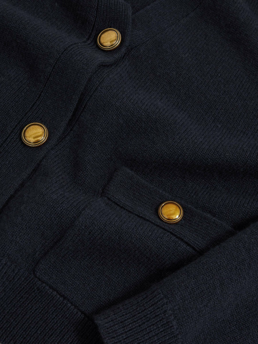 Wool-Cashmere Button Cardigan Navy | Womens