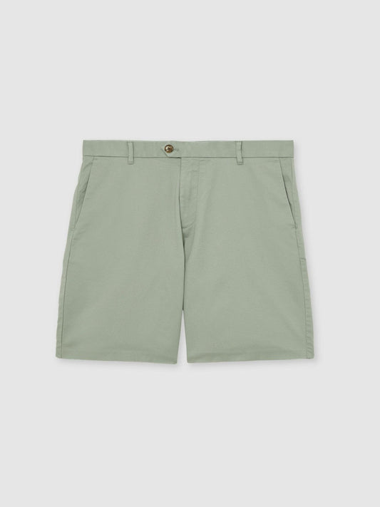 Short Length Casual Chino Shorts Pistachio | Mens