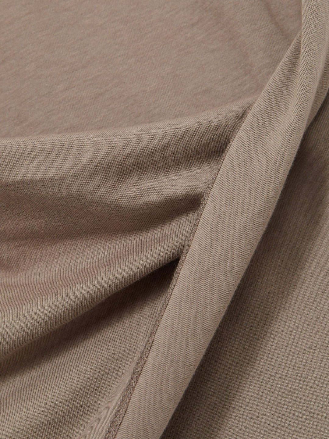 Cotton Drape T-Shirt Taupe Neutral | Womens