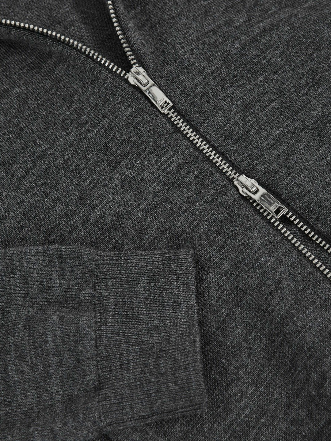 13-14 yrs Merino Wool-Blend Zip-Through Cardigan Derby Grey Melange | Children
