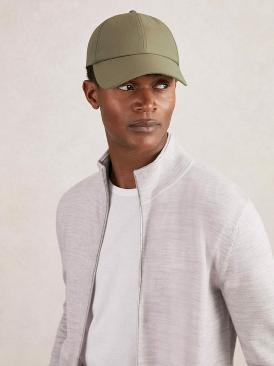 Embroidered-Logo Tech Baseball Cap Sage Green | Mens