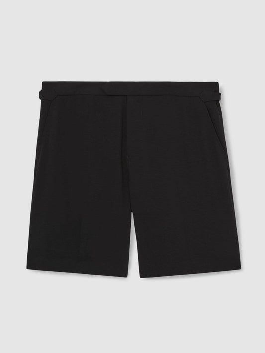 Side-Adjuster Tailored Shorts Black | Mens