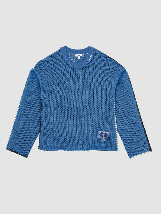 | Tom Daley Chunky Knit Jumper Soft Blue | Mens