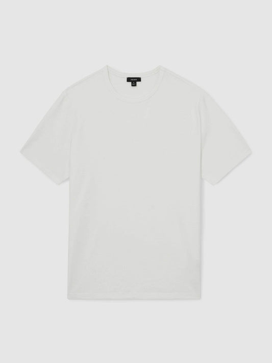Stretch-Cotton Crew-Neck T-Shirt White | Mens