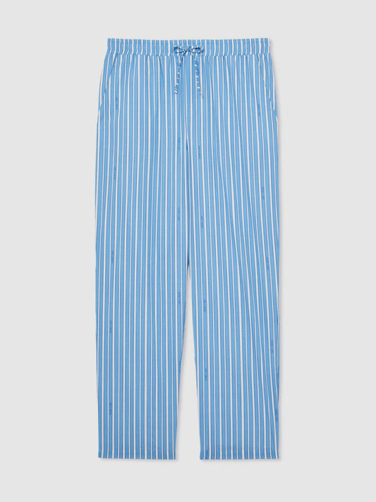 | Ché Poplin Stripe Trousers Bright Blue/White | Mens