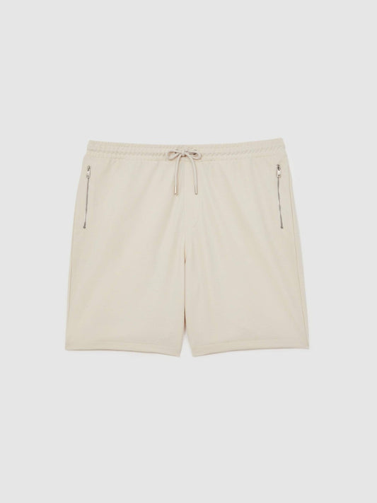 Textured Drawstring Shorts Stone | Mens