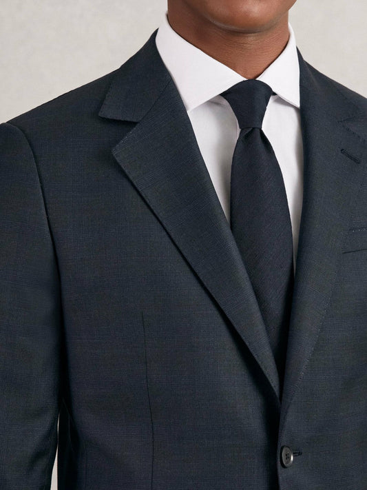 Silk Blend Textured Tie Navy | Mens
