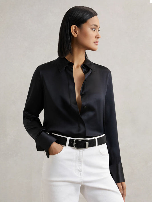 Suede Half-Keeper Belt Black | Womens