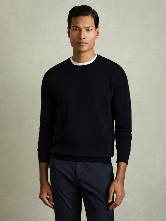 Pack of Two Merino Wool Jumpers Navy | Mens