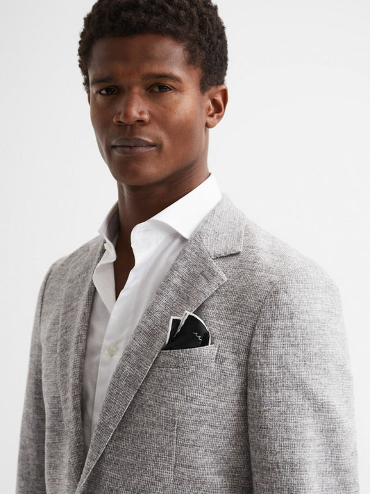 Plain Silk Pocket Square Black | Mens