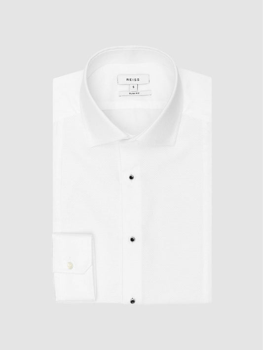 Slim Fit Dinner Shirt White | Mens