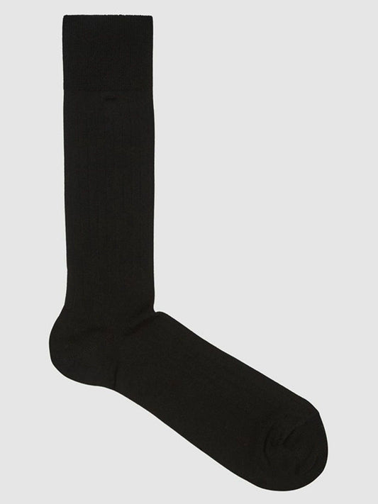 Ribbed Socks Black | Mens