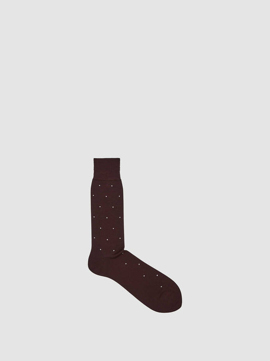 Polka Dot Socks Bordeaux | Mens