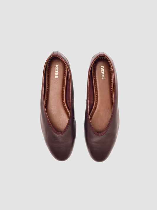 Nappa Leather Ballet Flats Oxblood | Womens