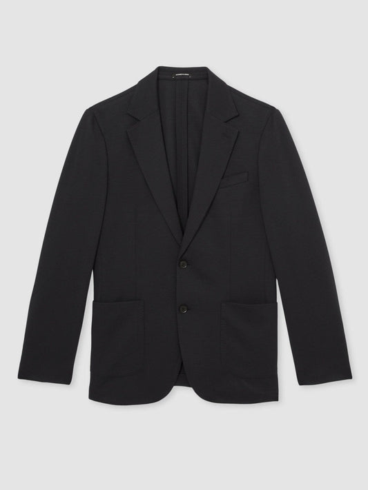 Slim-Fit Single-Breasted Jersey Suit Blazer Navy | Mens