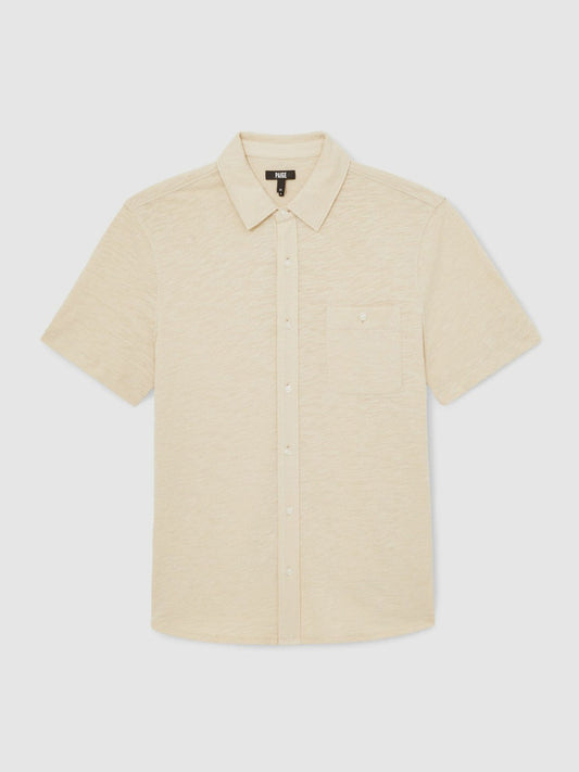 Paige Carillo Short Sleeve Shirt Cream | Mens