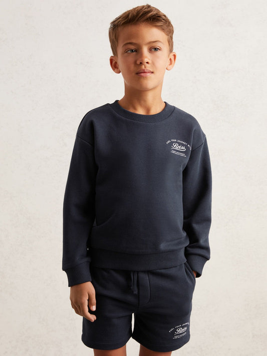 13-14 yrs Cotton Blend Motor Cars Sweatshirt Washed Blue | Children