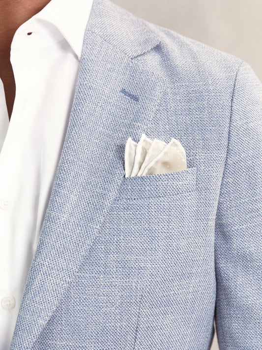 Silk Polka Dot Pocket Square Champagne | Mens