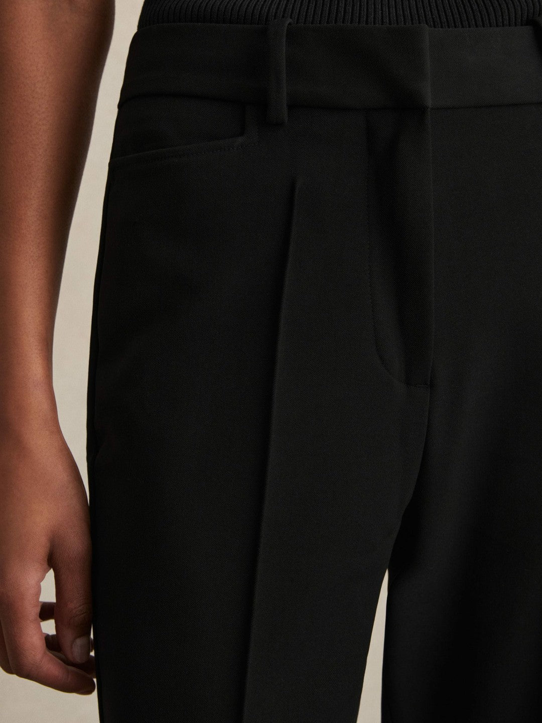 Petite Flared Suit Trousers Black | Womens