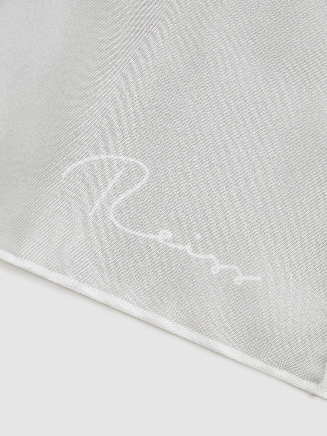 Plain Silk Pocket Square Silver | Mens
