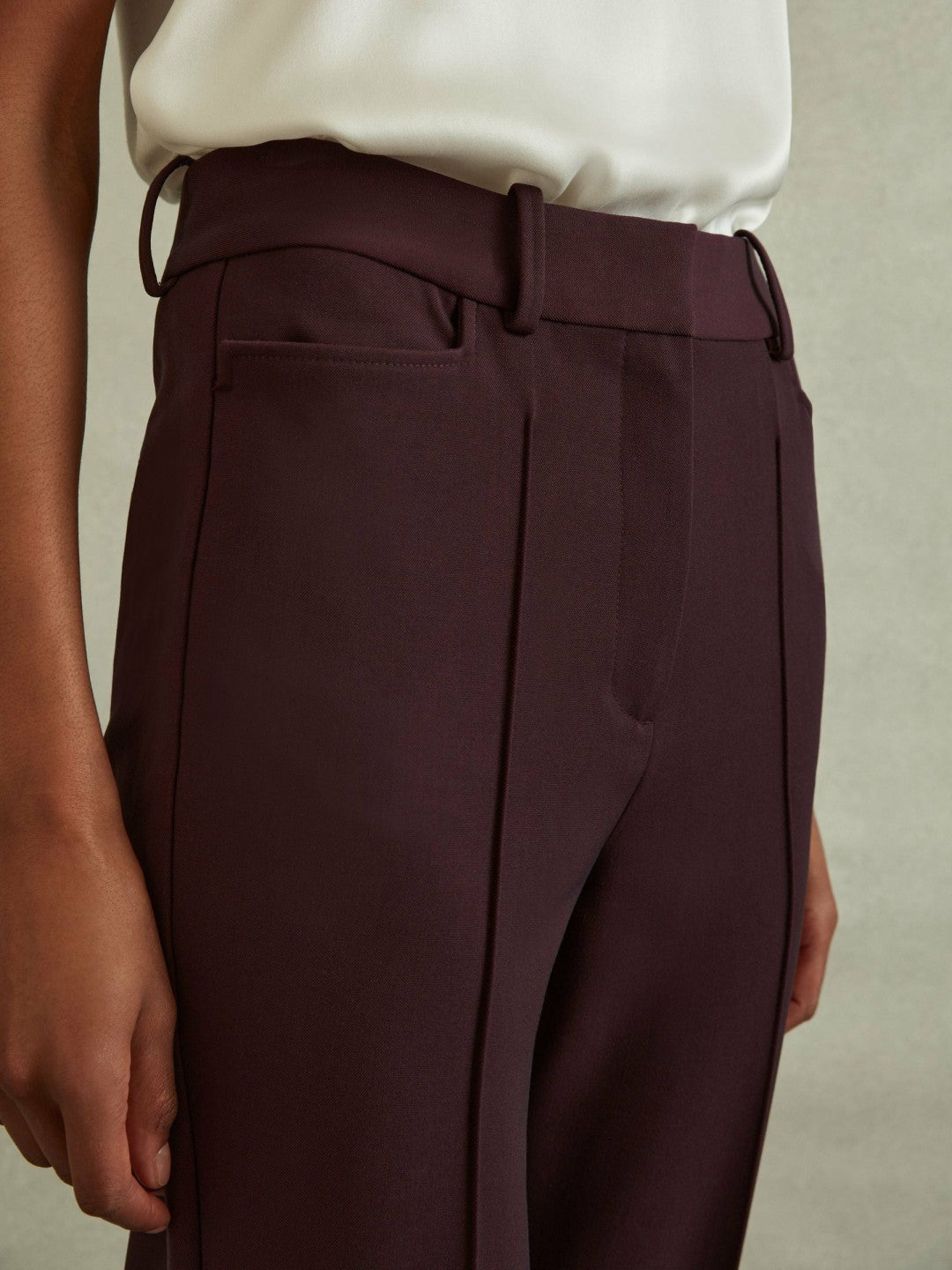 Flared Suit Trousers Berry | Womens