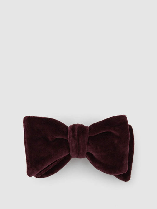 Velvet Bow Tie Bordeaux | Mens