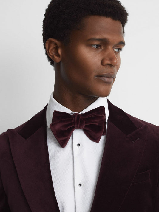 Velvet Bow Tie Bordeaux | Mens