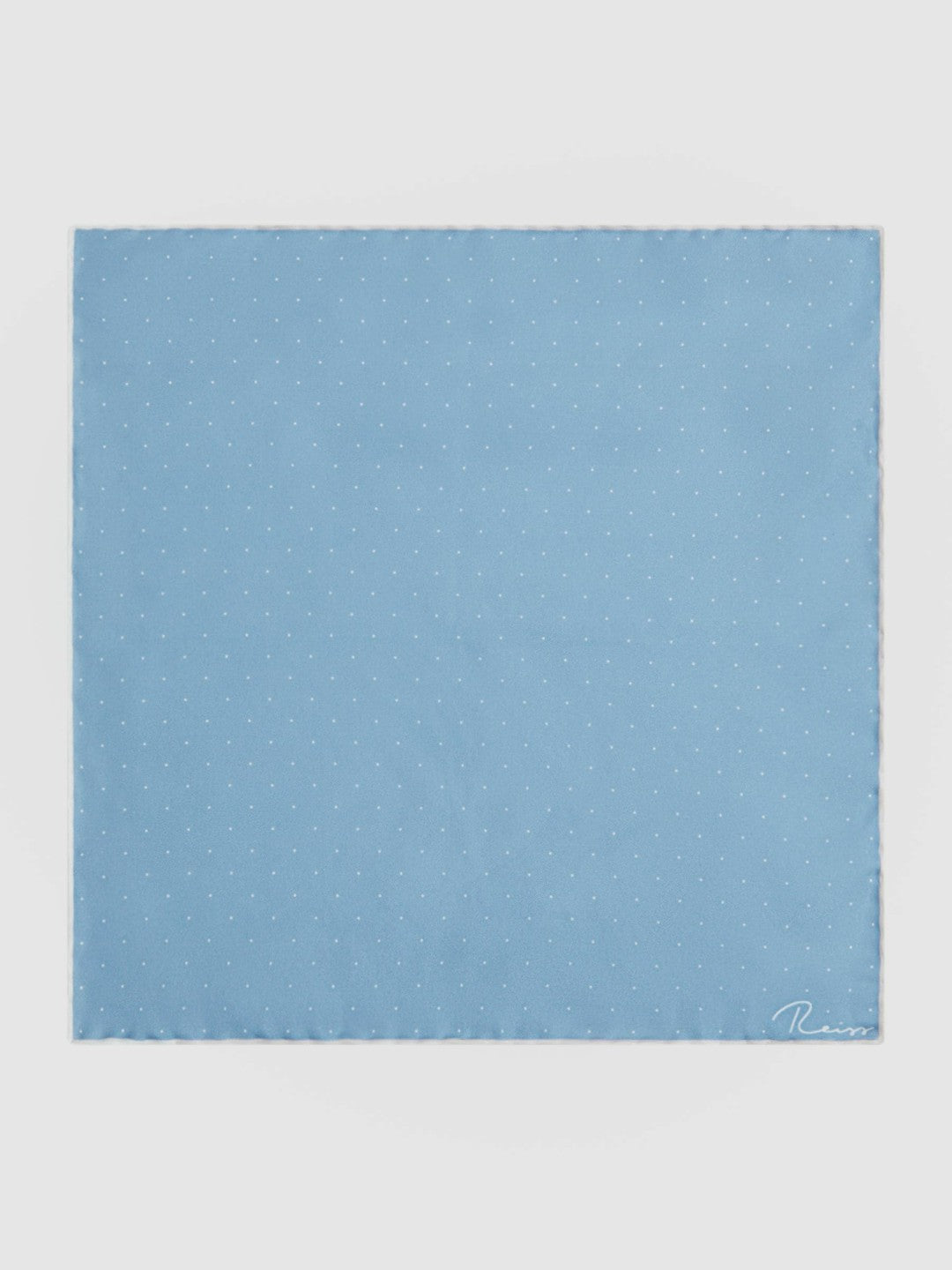 Polka Dot Silk Pocket Square Blue | Mens