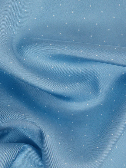 Polka Dot Silk Pocket Square Blue | Mens
